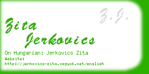 zita jerkovics business card